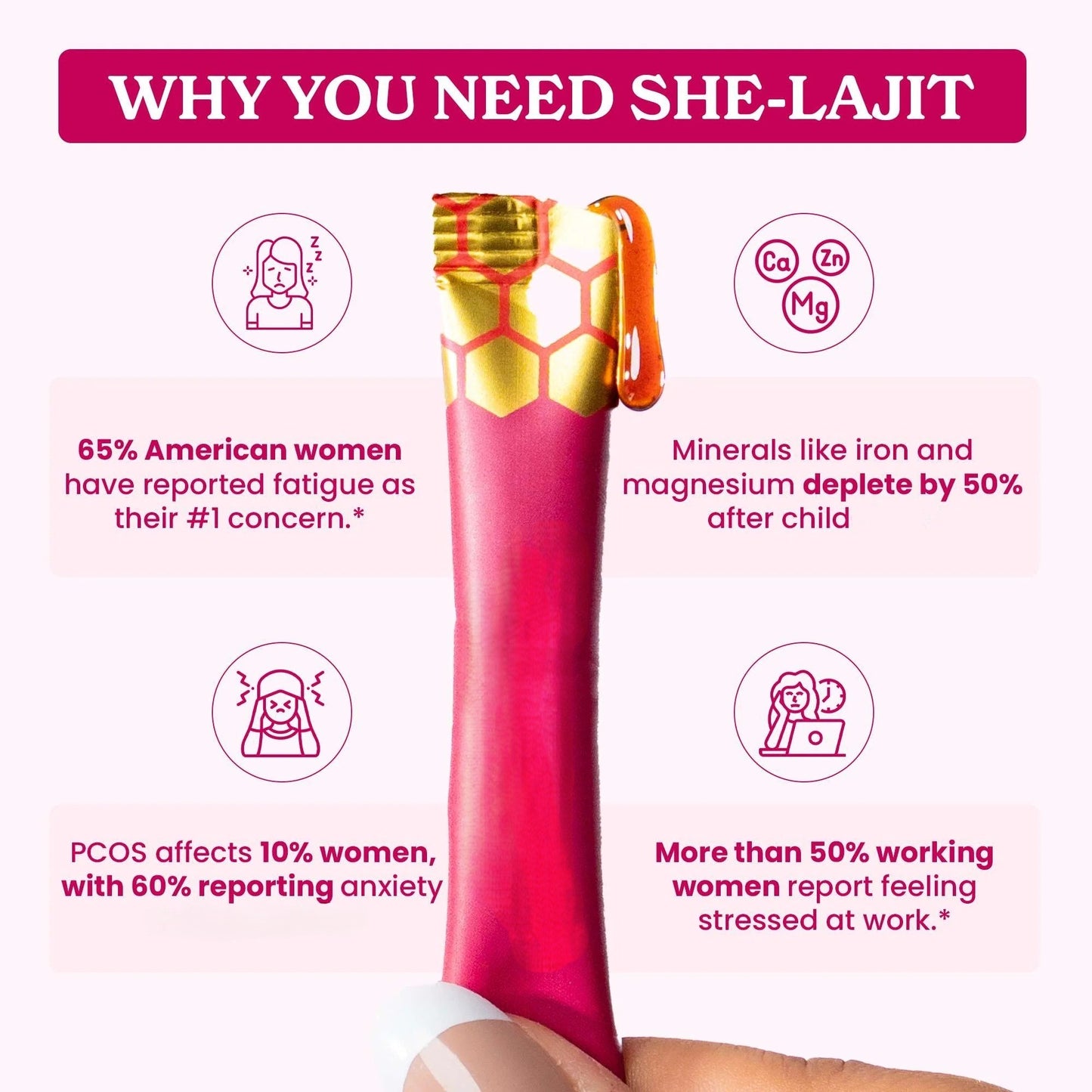 SHE-Lajit Honey Sticks - 30 Sticks